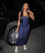 Sleeveless Denim Tube Dress