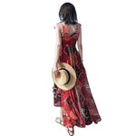 Chiffon High Waist Suspender Dress