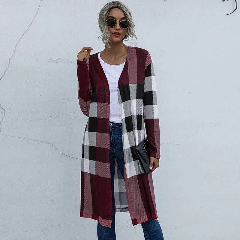 Plaid Cardigan Jacket